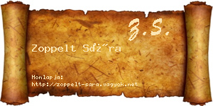 Zoppelt Sára névjegykártya