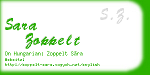 sara zoppelt business card